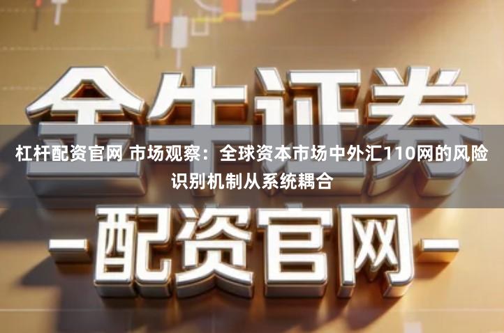 杠杆配资官网 市场观察：全球资本市场中外汇110网的风险识别机制从系统耦合