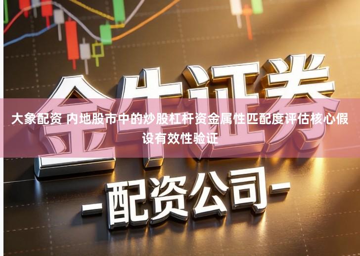 大象配资 内地股市中的炒股杠杆资金属性匹配度评估核心假设有效性验证